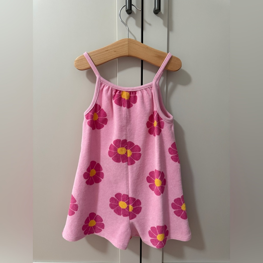 Zara Printed Terry Cloth Jumpsuit